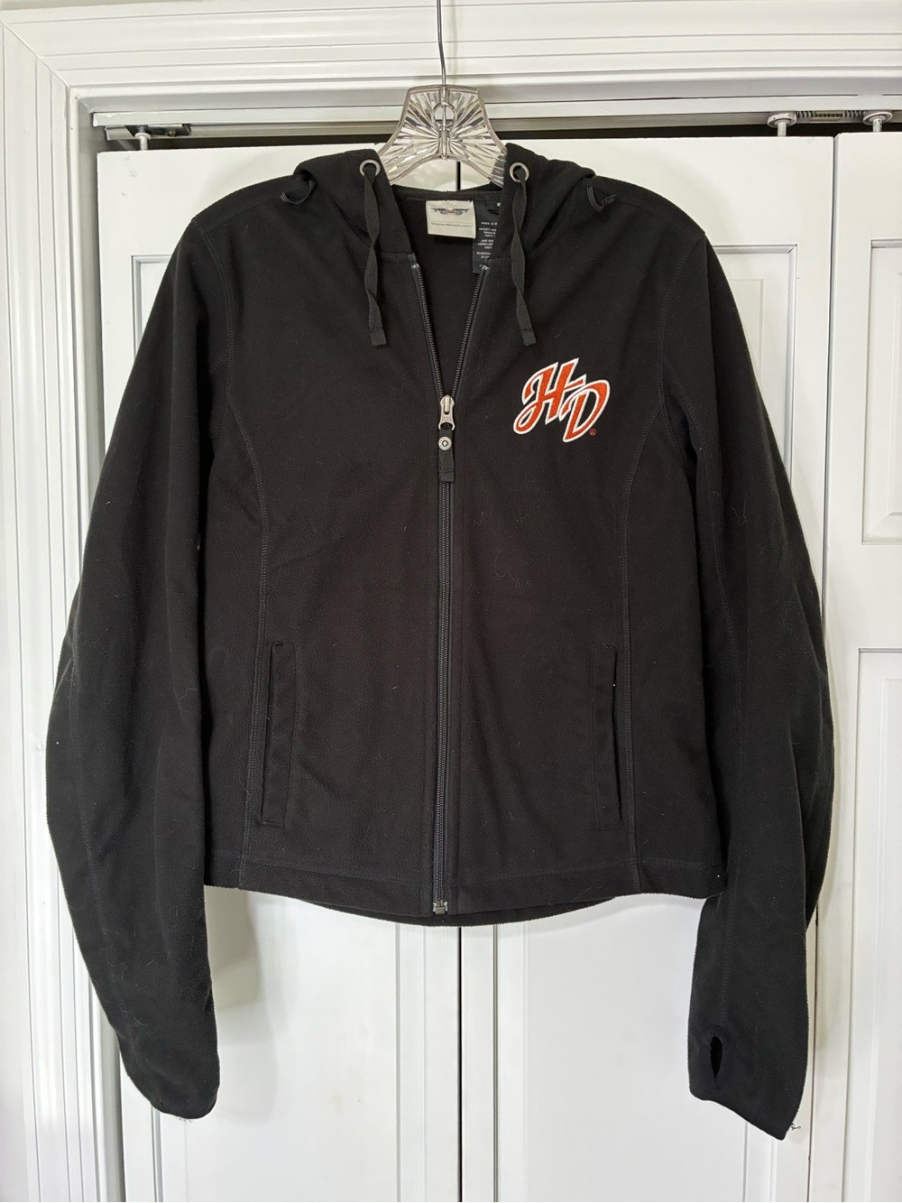 Harley-Davidson Women's Black Zip-Up Hoodie Jacket small